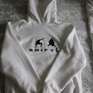Hoopwear white cotton basketball hoodie